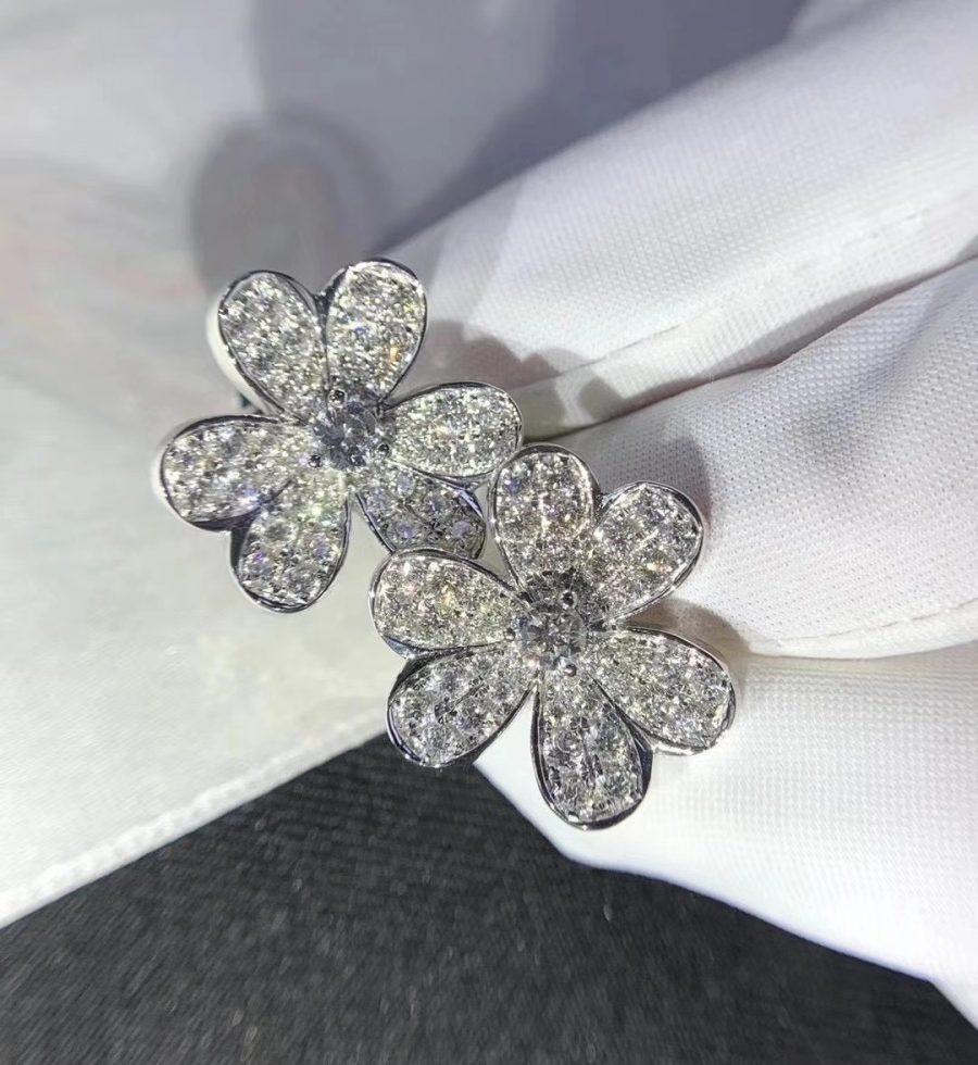 [Elowen jewels ]FRIVOLE SILBER-BLUMEN-DIAMANT-OHRRINGE