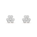 [Elowen jewels ]FRIVOLE SILBER-BLUMEN-DIAMANT-OHRRINGE