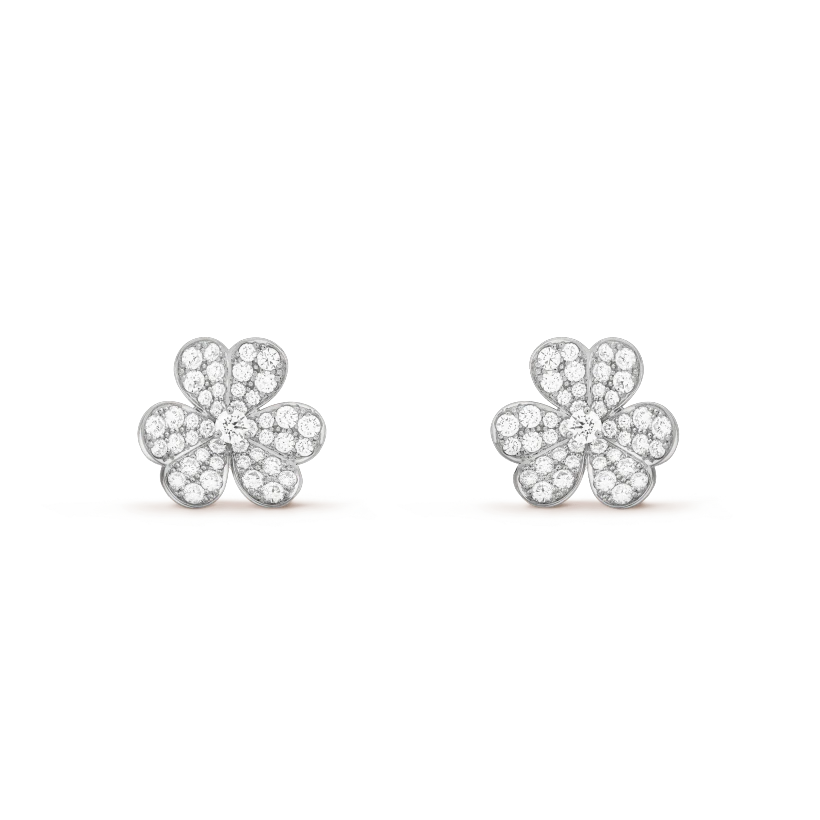 [Elowen jewels ]FRIVOLE SILBER-BLUMEN-DIAMANT-OHRRINGE