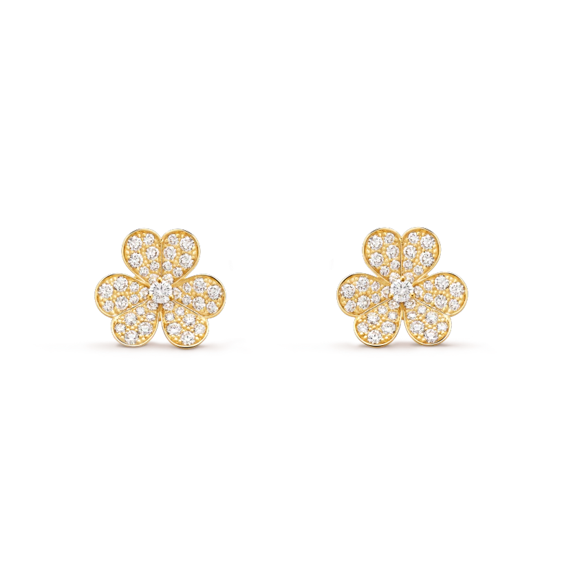 [Elowen jewels ]FRIVOLE GOLD FLOWER DIAMOND EARRINGS