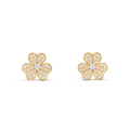 [Elowen jewels ]FRIVOLE GOLD FLOWER DIAMOND EARRINGS