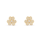 [Elowen jewels ]FRIVOLE GOLD FLOWER DIAMOND EARRINGS