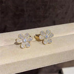 [Elowen jewels ]FRIVOLE GOLD FLOWER DIAMOND EARRINGS