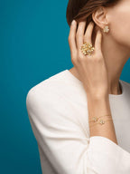 [Elowen jewels ]FRIVOLE GOLD FLOWER DIAMOND EARRINGS