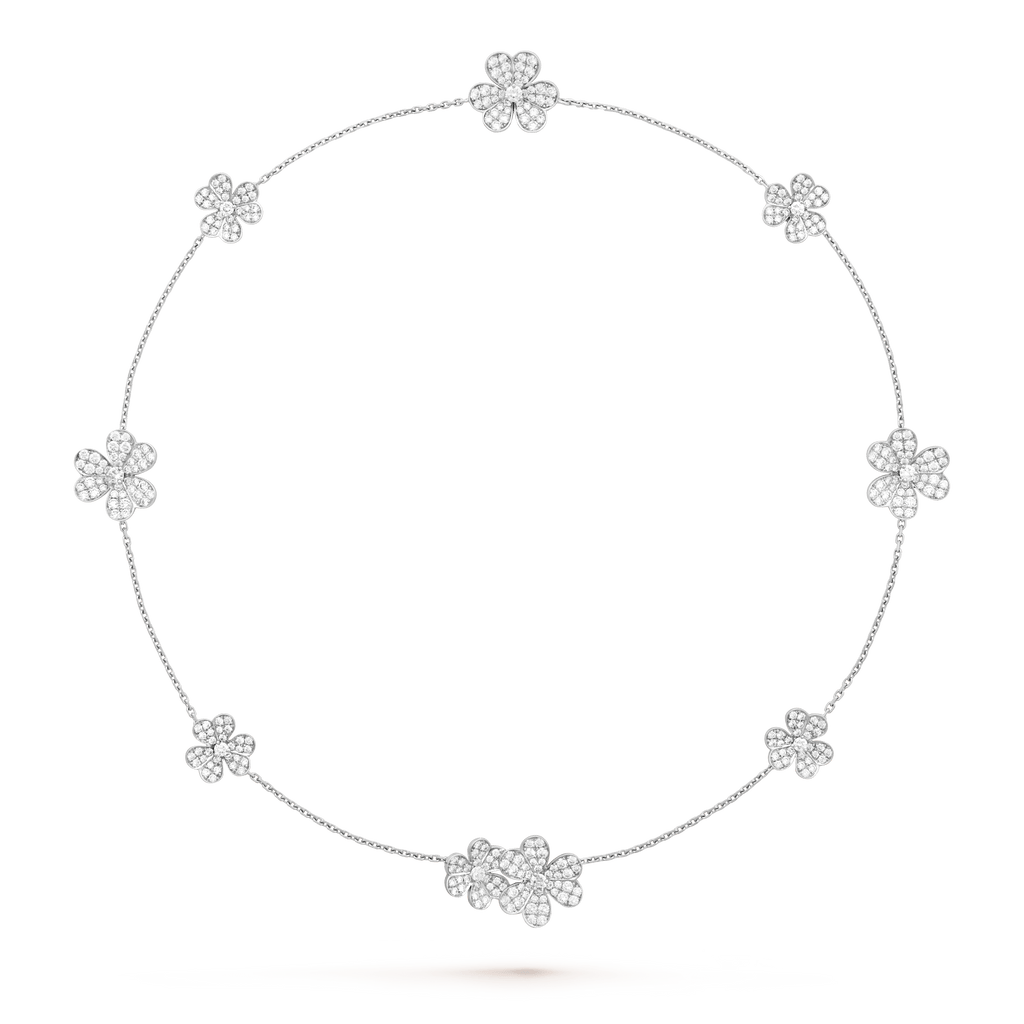 [Elowen jewels ]FRIVOLE SILVER 9 FLOWERS NECKLACE