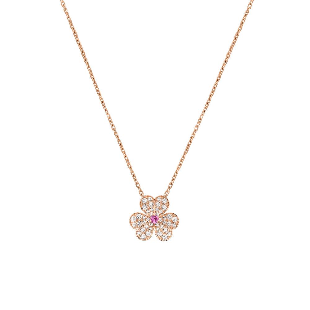 [Elowen jewels ]FRIVOLE ROSE GOLD FLOWER DIAMOND NECKLACE