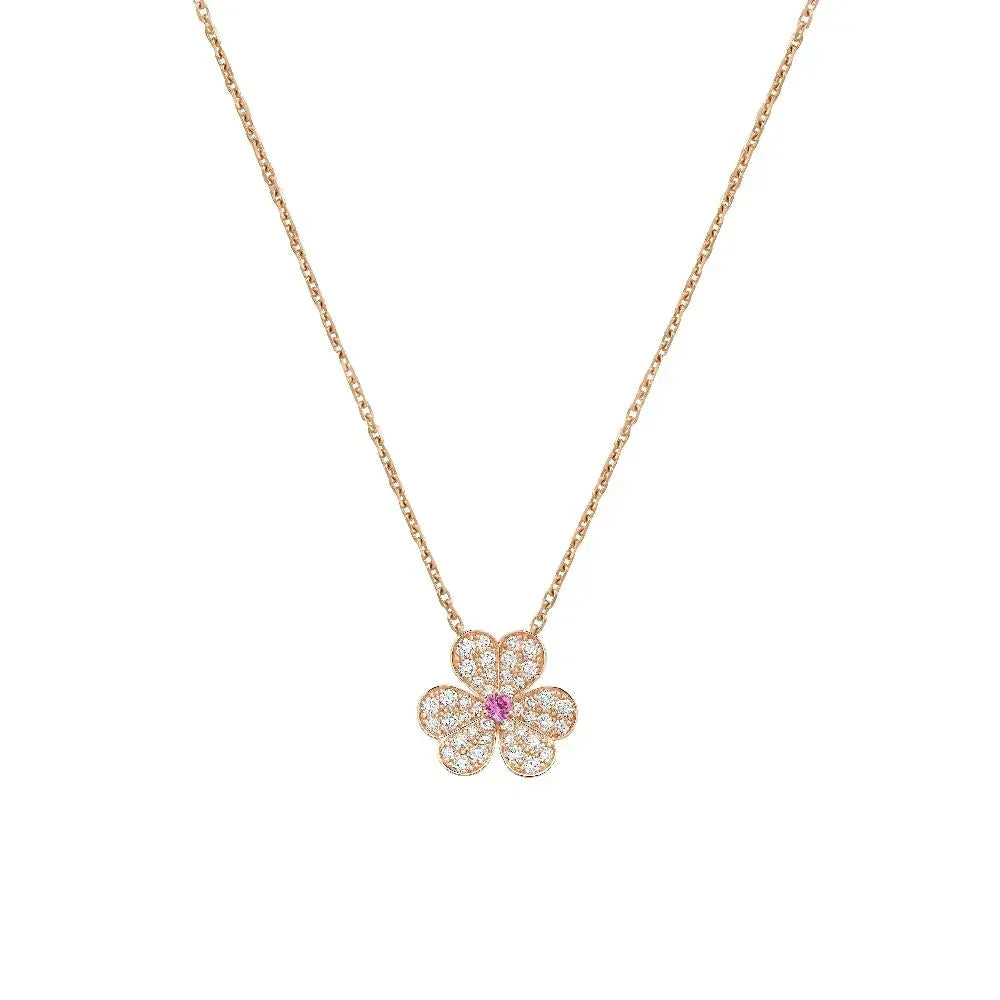 [Elowen jewels ]FRIVOLE ROSE GOLD FLOWER DIAMOND NECKLACE