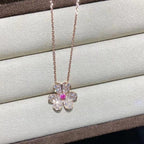 [Elowen jewels ]FRIVOLE ROSE GOLD FLOWER DIAMOND NECKLACE