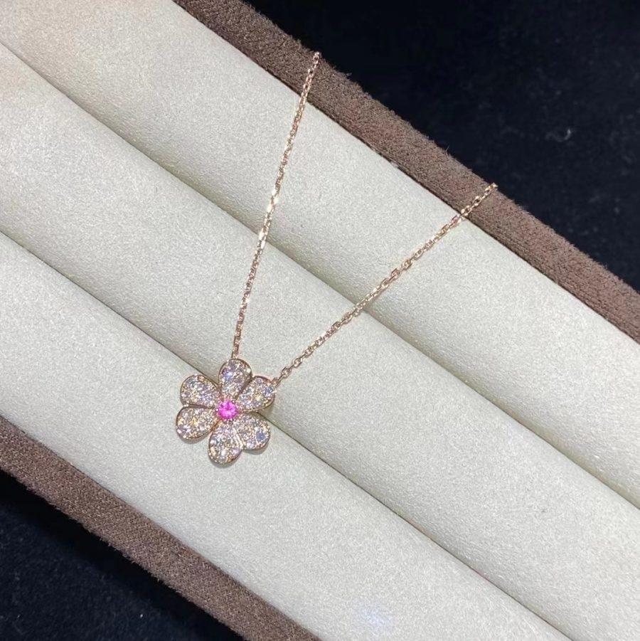 [Elowen jewels ]FRIVOLE ROSE GOLD FLOWER DIAMOND NECKLACE