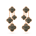 [Elowen jewels] CLOVER OHRRINGE DUNKLES PERLMUTT 4 MOTIVE ROSÉGOLD