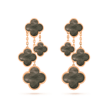 [Elowen jewels] CLOVER OHRRINGE DUNKLES PERLMUTT 4 MOTIVE ROSÉGOLD