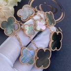 [Elowen jewels] CLOVER OHRRINGE DUNKLES PERLMUTT 4 MOTIVE ROSÉGOLD