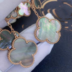 [Elowen jewels] CLOVER OHRRINGE DUNKLES PERLMUTT 4 MOTIVE ROSÉGOLD