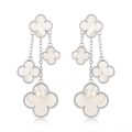 [Elowen Jewels] CLOVER OHRRINGE WEISSES PERLMUTT 4 MOTIVE SILBER