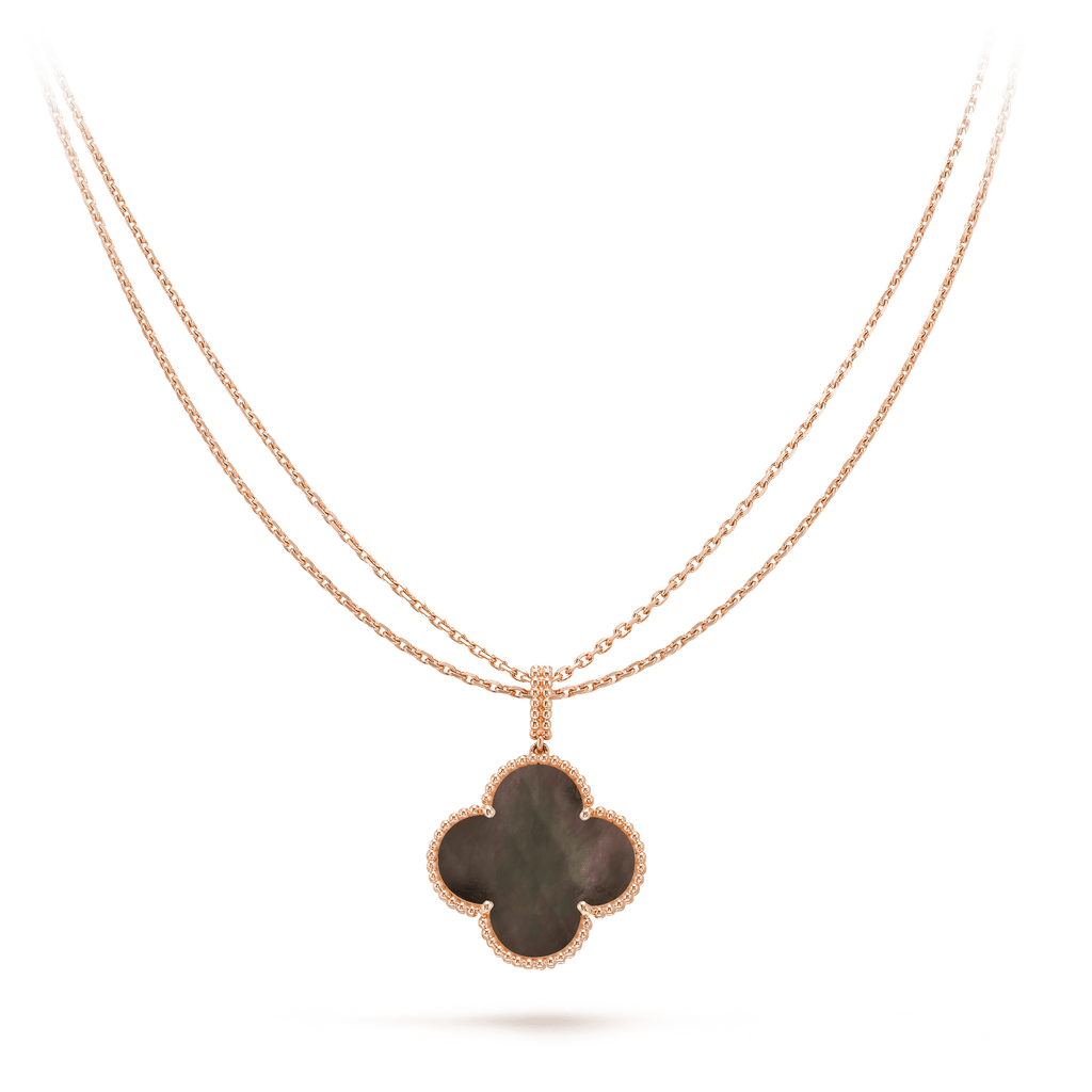 [Elowen jewels ]CLOVER 25MM GOLD DARK MOP BIG CLOVER NECKLACE
