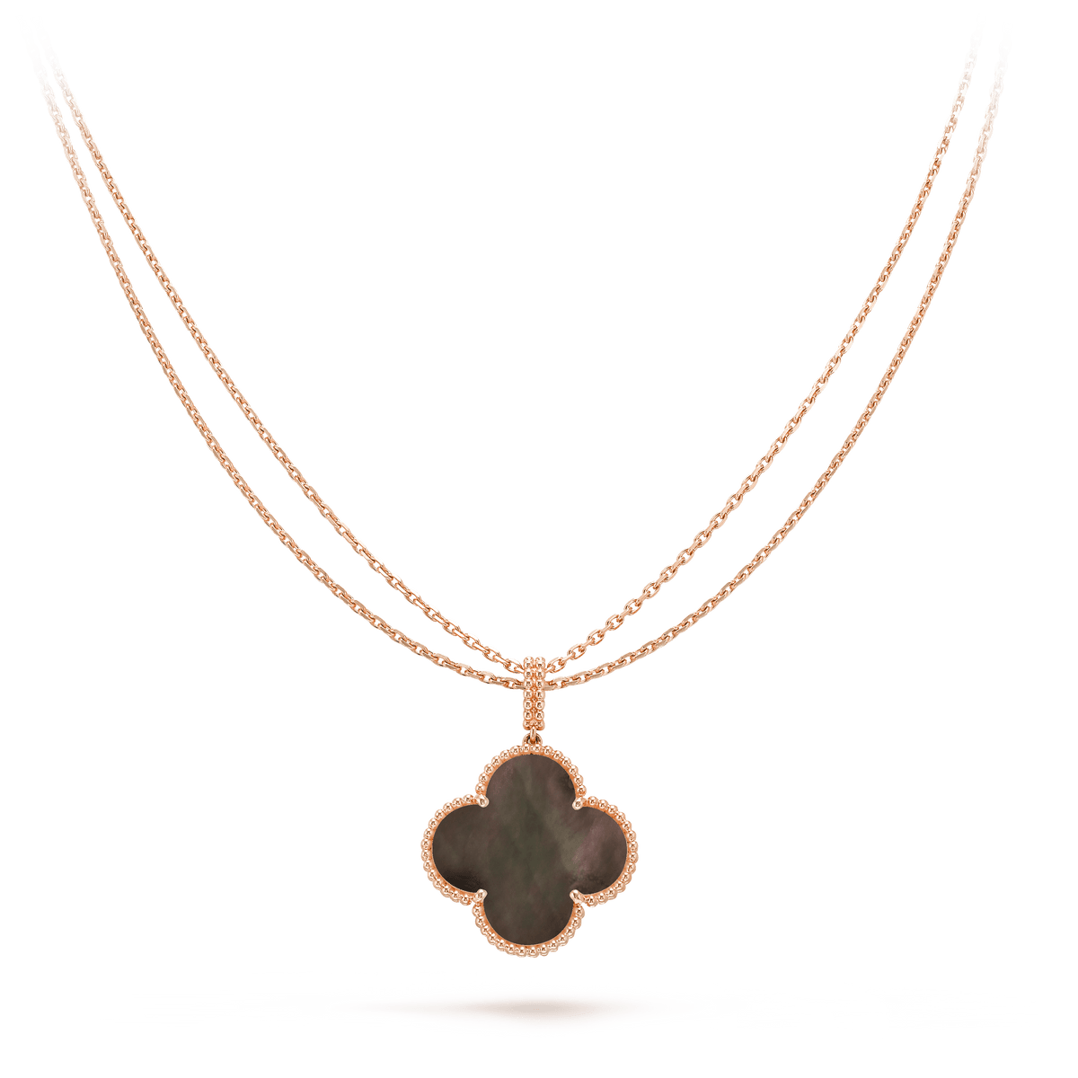 [Elowen jewels ]CLOVER 25MM GOLD DARK MOP BIG CLOVER NECKLACE