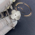 [Elowen jewels ]CLOVER 25MM SILBER GROSSE KLEEBALL-HALSKETTE