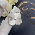 [Elowen jewels ]CLOVER 25MM SILBER GROSSE KLEEBALL-HALSKETTE