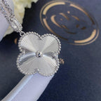 [Elowen jewels ]CLOVER 25MM SILBER GROSSE KLEEBALL-HALSKETTE