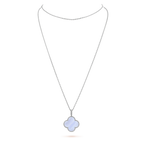 [Elowen jewels ]クローバーシルバーカルセドニービッグクローバーネックレス