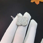 [Elowen jewels ]CLOVER 25MM SILVER FULL DIAMOND BIG CLOVER NECKLACE