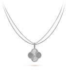 [Elowen jewels ]CLOVER 25MM SILBER GROSSE KLEEBALL-HALSKETTE