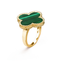 [Elowen jewels ]CLOVER MALACHITE RING