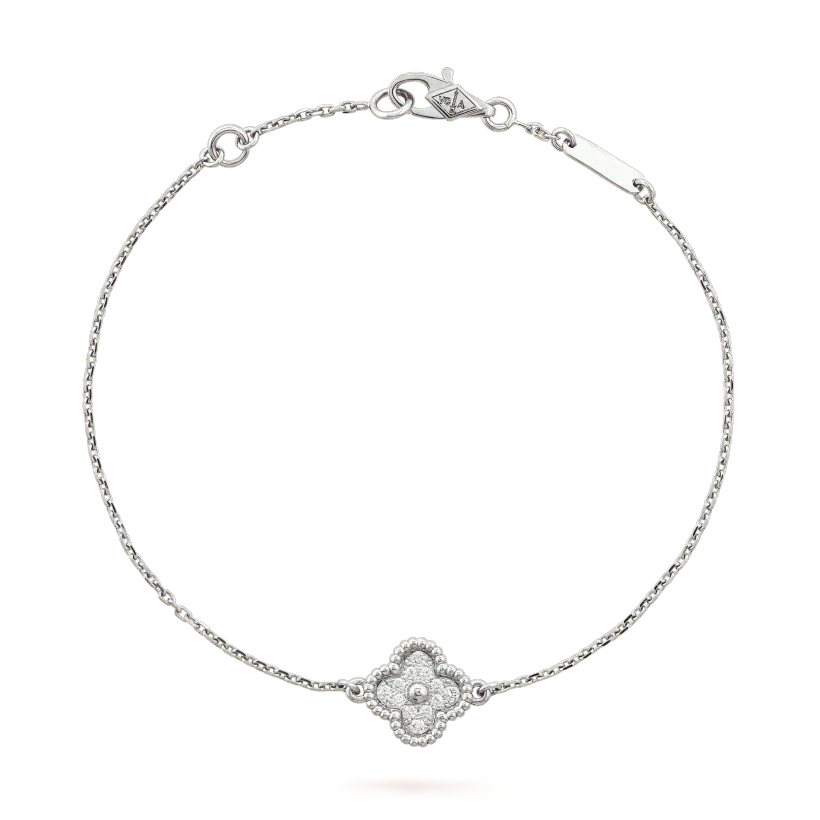 [Elowen jewels ]CLOVER EINZELBLUMEN-ARMBAND SILBER