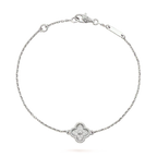 [Elowen jewels ]CLOVER EINZELBLUMEN-ARMBAND SILBER