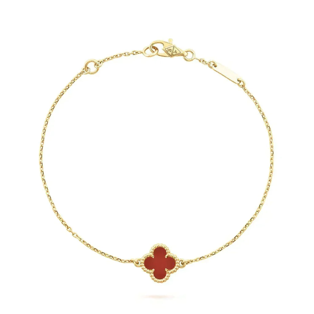 [Elowen jewels ]CLOVER  CARNELIAN SINGLE FLOWER BRACELET