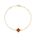 [Elowen jewels ]CLOVER  CARNELIAN SINGLE FLOWER BRACELET