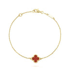 [Elowen jewels ]CLOVER  CARNELIAN SINGLE FLOWER BRACELET