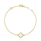 {
  "Elowen jewels": "Elowen jewels",
  "CLOVER WHITE MOP SINGLE FLOWER BRACELET": "KLEEBLATT WEISSES PERLMUTT EINZELBLÜTEN-ARMBAND"
}