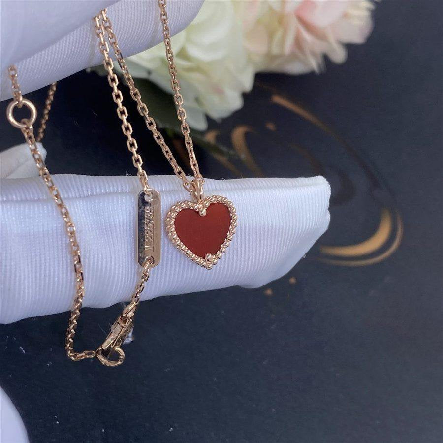 [Elowen jewels ]SWEET CLOVER CARNELIAN HEART NECKLACE