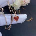[Elowen jewels ]SWEET CLOVER CARNELIAN HEART NECKLACE