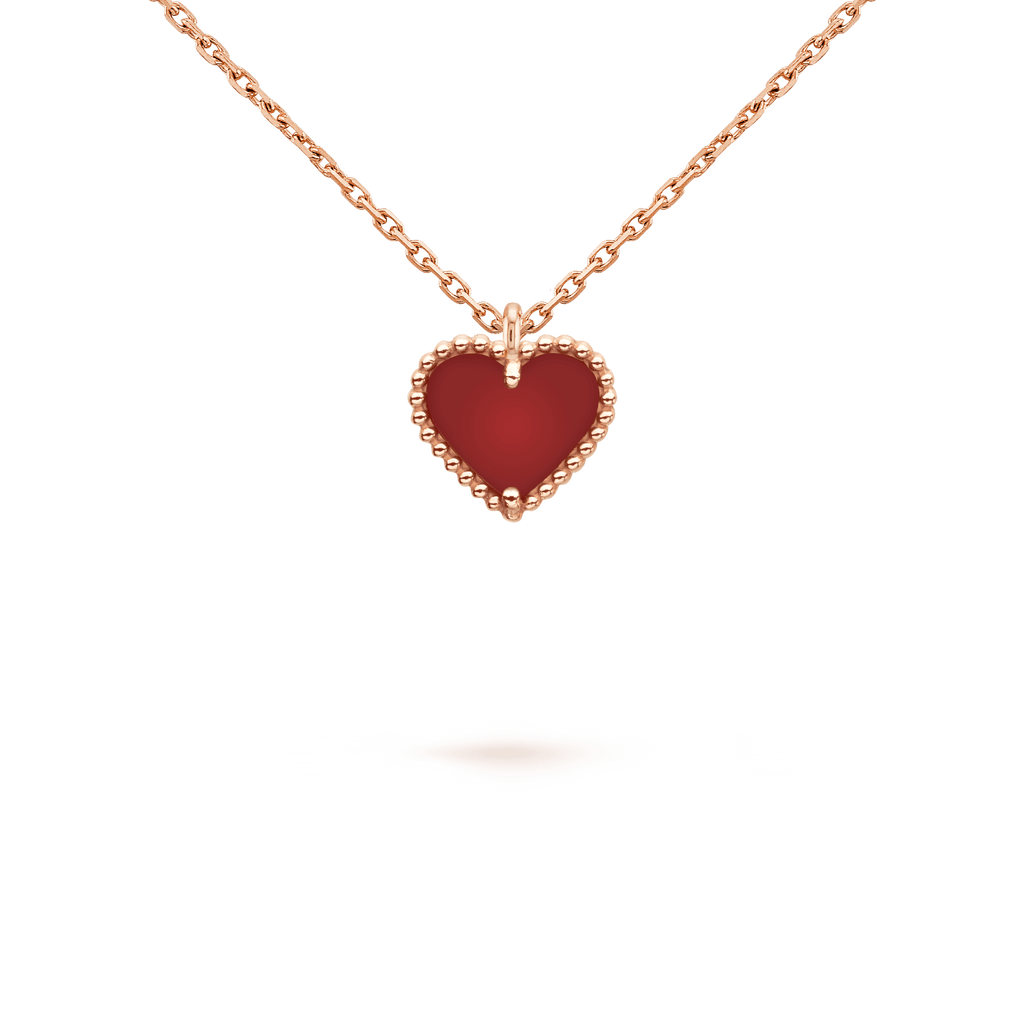 [Elowen jewels ]SWEET CLOVER CARNELIAN HEART NECKLACE
