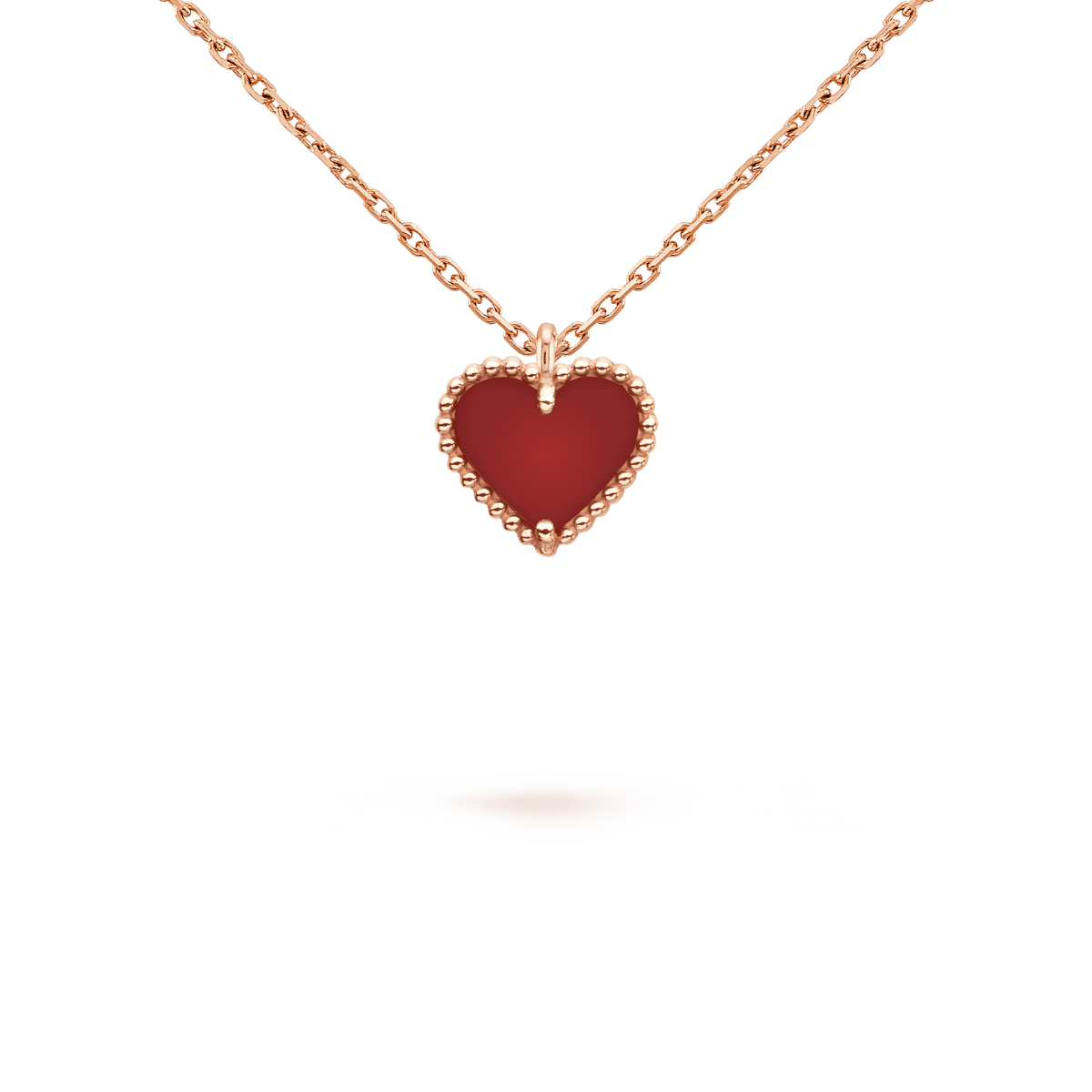 [Elowen jewels ]SWEET CLOVER CARNELIAN HEART NECKLACE