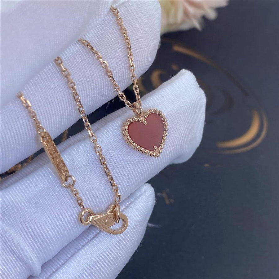 [Elowen jewels ]SWEET CLOVER CARNELIAN HEART NECKLACE