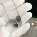 [Elowen jewels ]GROSSER SCHMETTERLINGS-SILBERANHÄNGER MIT DIAMANTHALSKETTE