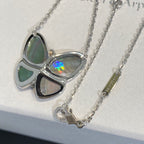 [Elowen jewels ]GROSSER SCHMETTERLINGS-SILBERANHÄNGER MIT DIAMANTHALSKETTE