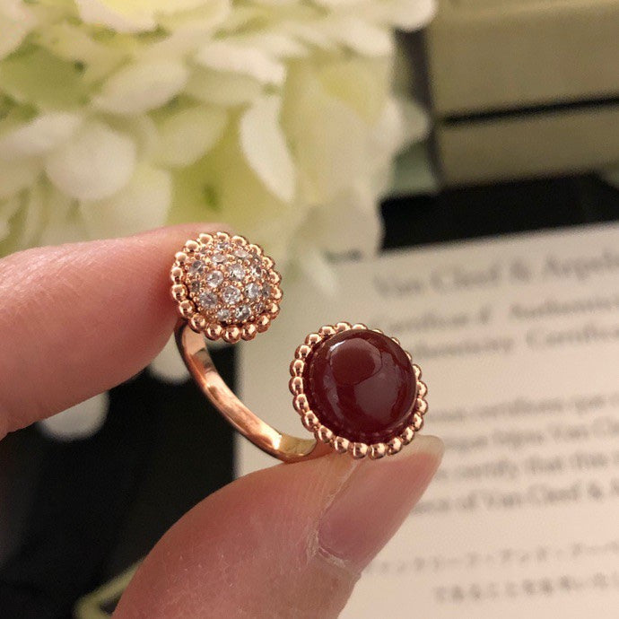 [Elowen jewels ]PERLEE COULEURS DIAMOND ROSE GOLD BETWEEN THE FINGER RING