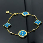 [Elowen jewels ]STERN UND SONNE 4 MOTIVE BLAUES ARMBAND