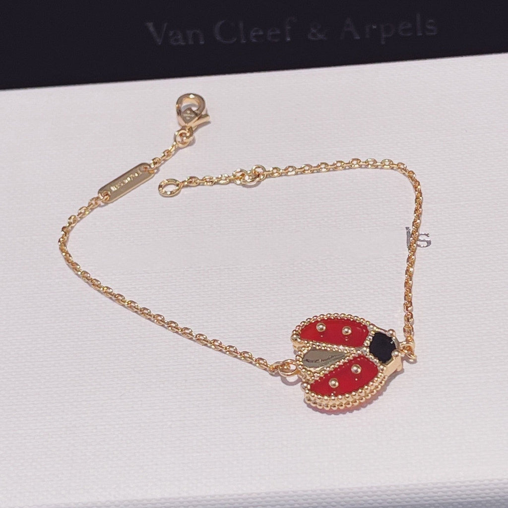 [Elowen jewels ]LUCKY SPRING 1 MOTIF PINK GOLD BRACELET