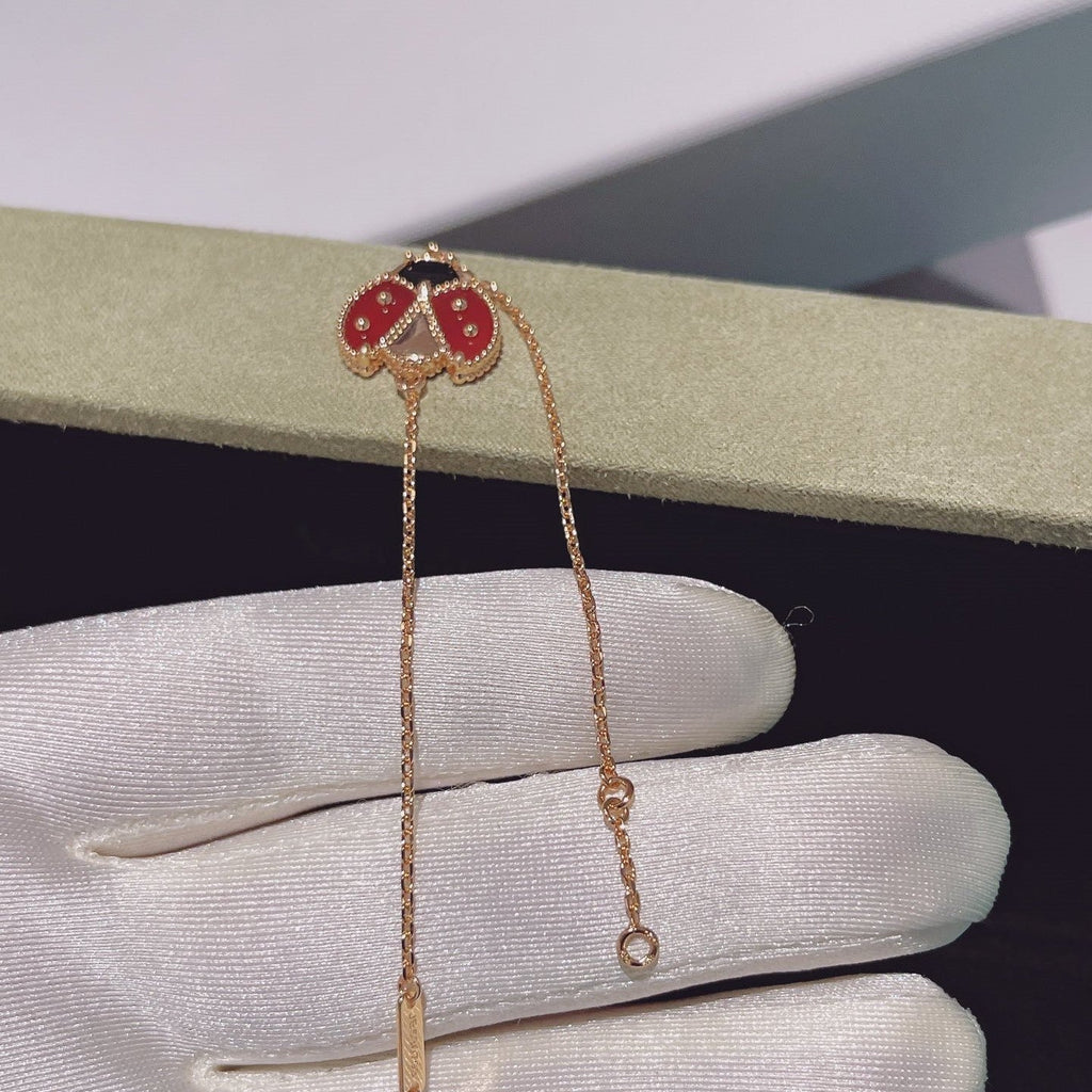 [Elowen jewels ]LUCKY SPRING 1 MOTIF PINK GOLD BRACELET