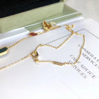 [Elowen jewels ]LUCKY SPRING 4 MOTIFS ROSE GOLD NECKLACE