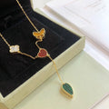 [Elowen jewels ]LUCKY SPRING 4 MOTIFS ROSE GOLD NECKLACE