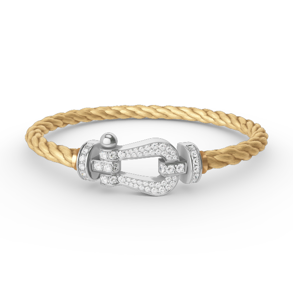 [Elowen jewels ]FORCE LARGE HORSESHOE FULL DIAMOND BRACELET SILVER