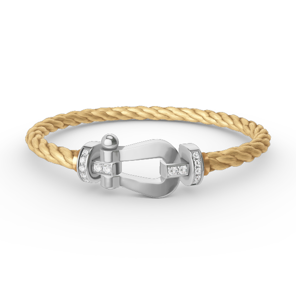[Elowen jewels ]FORCE LARGE HORSESHOE HALF DIAMOND BRACELET SILVER