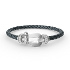 [Elowen jewels ]FORCE LARGE HORSESHOE HALF DIAMOND BRACELET SILVER