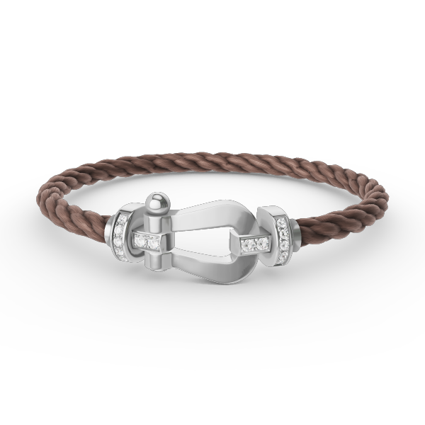 [Elowen jewels ]FORCE LARGE HORSESHOE HALF DIAMOND BRACELET SILVER